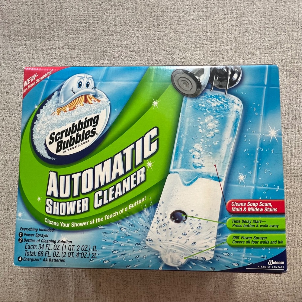 Scrubbing Bubbles Automatic Shower Cleaner Starter Kit w/ 2 Refills & Batteries